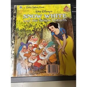 001-021 Vintage A Little Golden Book Disney's Snow White & The Seven Dwarfs 1984